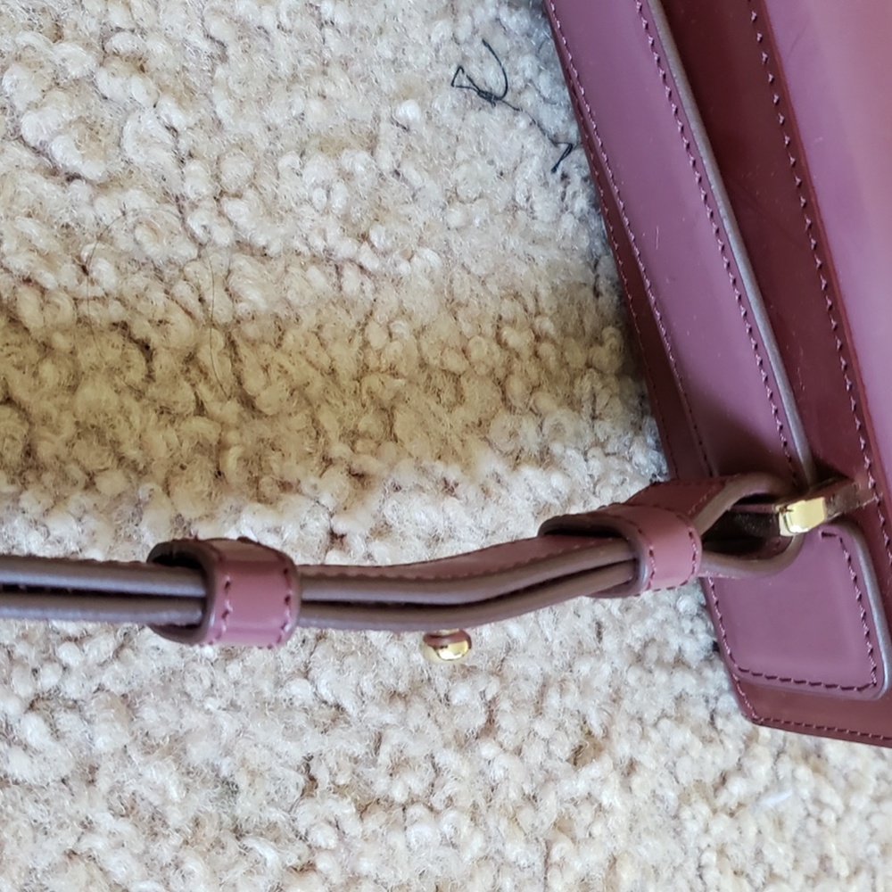 NWOT Roger Vivier Handbag Burgundy Patent Leather Luxury Designer Purple Handbag - Picture 14 of 16
